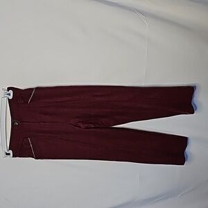 Sea Gull red wool elastic waist straight leg dress pants sz Small